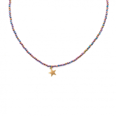Glitter - necklace made of natural stones for girls Kulka Kids - 1