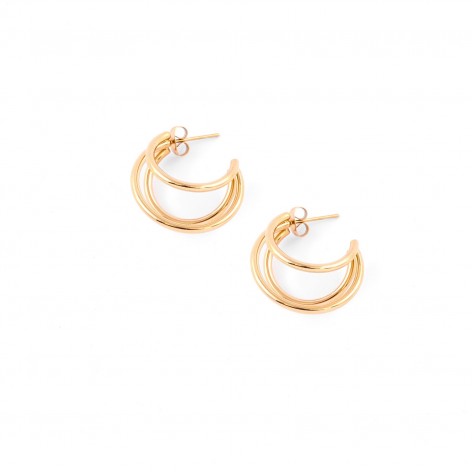 Limited-edition small triple circle earrings - 1