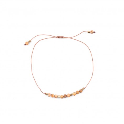 Jasper - bracelet made of natural stones on silky thread - 1