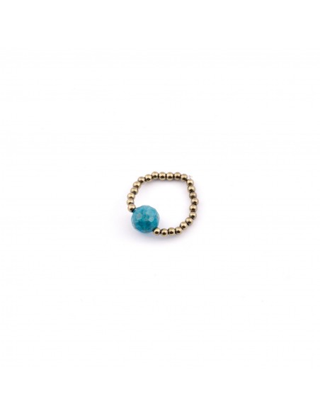 Ring with gold hematite and apatite stone - 1