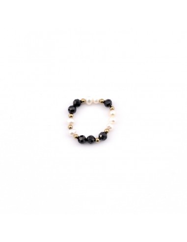 Ring made of natural pearls and spinel - 1
