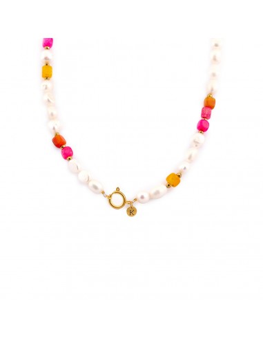 Necklace made of natural pearls and agate - 1