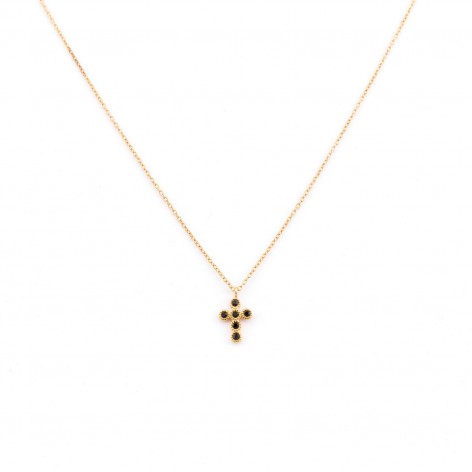 Gilded necklace with little cross - 1