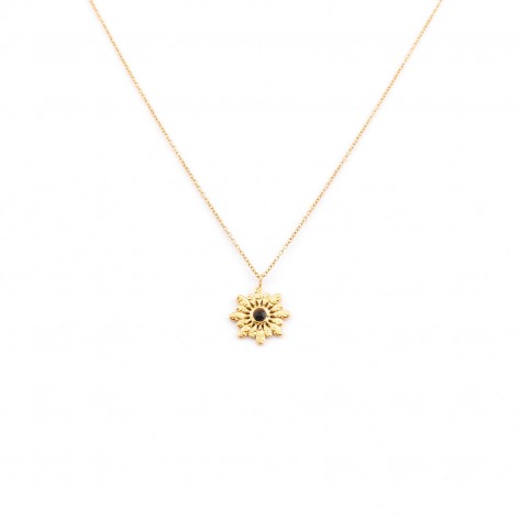 Gilded necklace "Sun energy" - 1