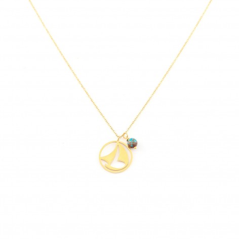 Gilded necklace "Sailboat"...