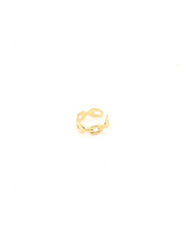 Pozłacany pierścionek - Obrączka łańcuszek
