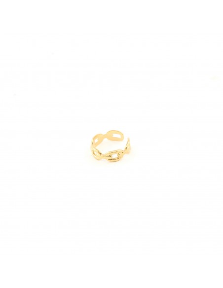 Pozłacany pierścionek - Obrączka łańcuszek