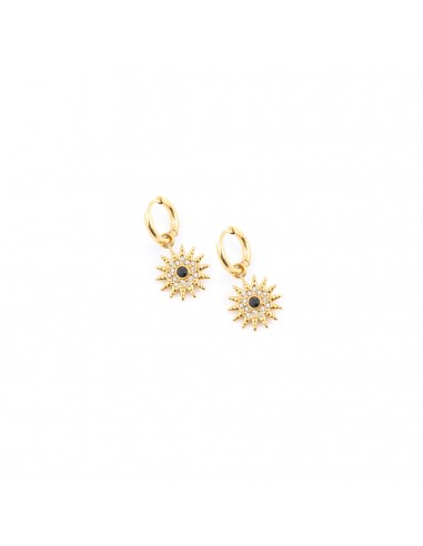 Sun energy -  small earrings made of gilded steel - 1
