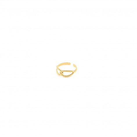 Gilded ring "Ellipse" - 1