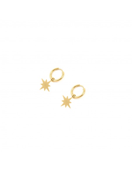 Spark - earrings made of gilded stainless steel - 1