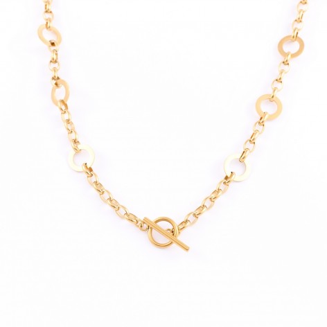 Rollo necklace with delicate circles