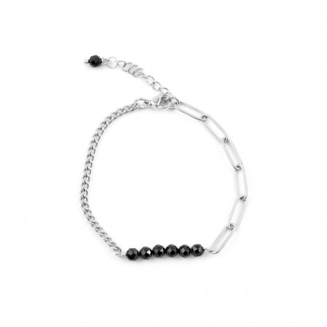 Chain bracelet with black...