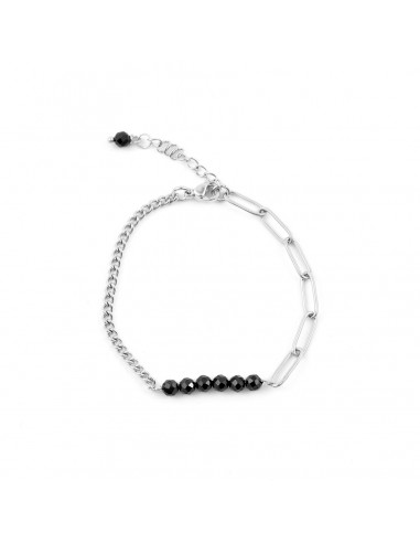 Chain bracelet with black tourmaline...
