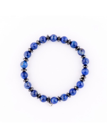 Lapis lazuli with graphite hematite - man bracelet made of natural stones KULKA MAN - 1