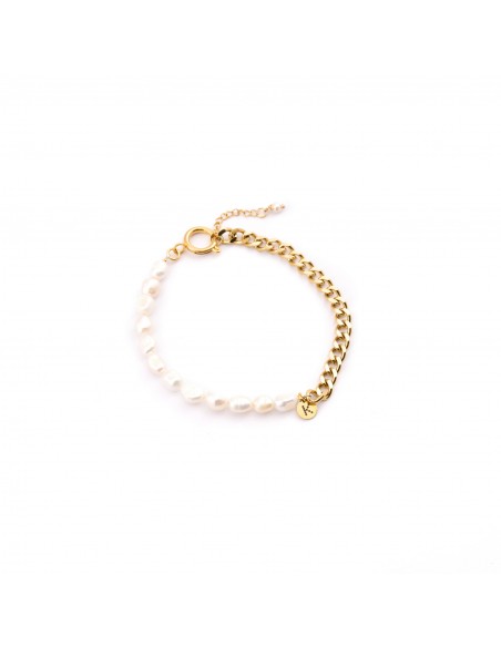 Chain bracelet with pearls - 1