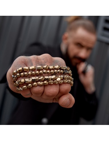 Power gold - set of 4 man bracelet made of natural stones KULKA MAN - 1