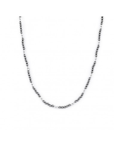 Long necklace made of graphite hematite - 1
