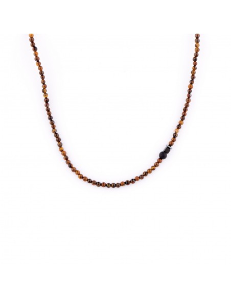 Man necklace made of tigers eye - 1