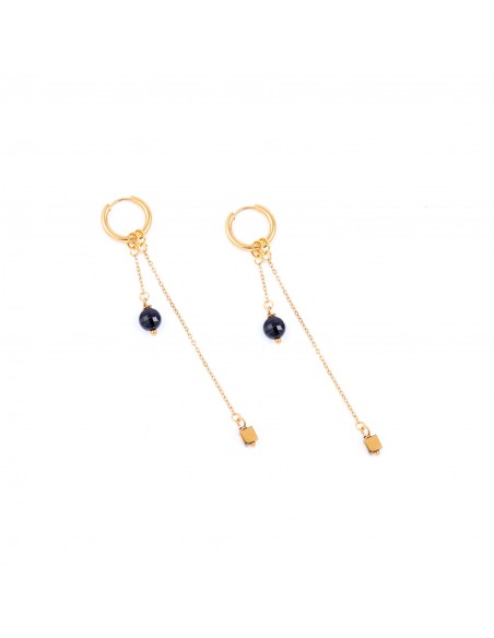 Night of Cairo with a gift - hoop earrings made of gilded stainless steel - 1