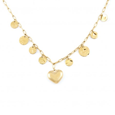 Effective necklace with a big heart (with possibility of engraver) - 1