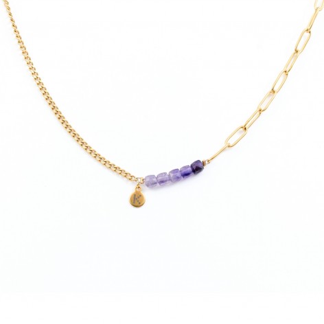 Best-selling necklace with shaded amethyst - 1