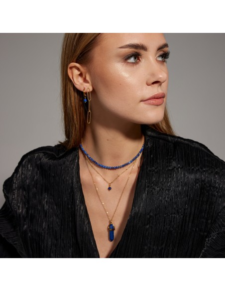 Short necklace with lapis lazuli - 3