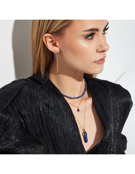 Short necklace with lapis lazuli - 4