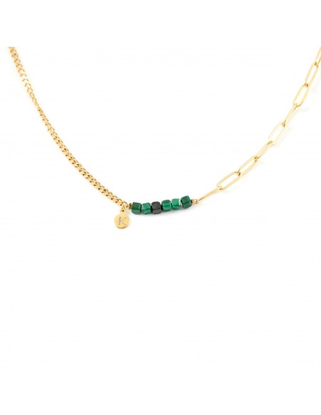 Best-selling necklace with a Royal Green cube - 1