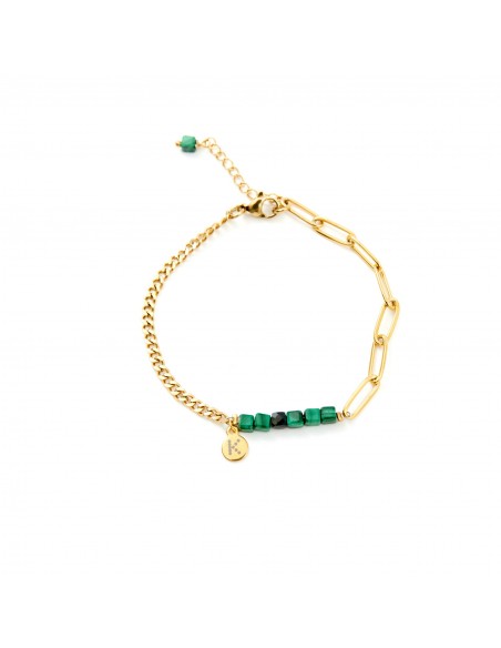 Best-selling bracelet with a Royal Green cube - 1