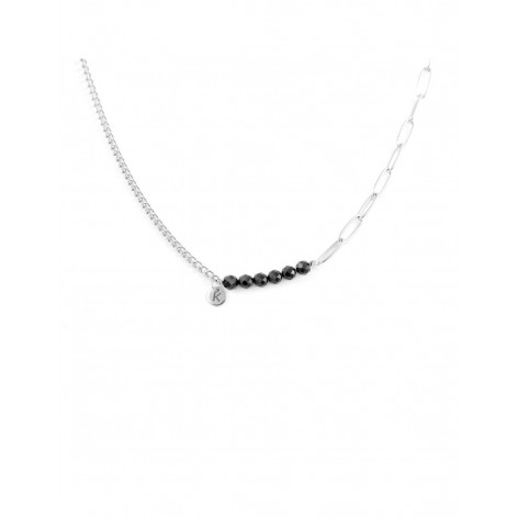 chain necklace with black...