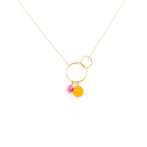 Subtle gilded necklace with...