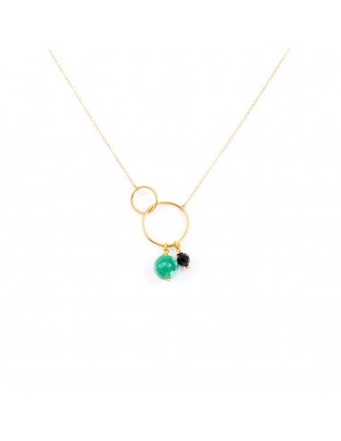 Subtle gilded necklace with circles -...