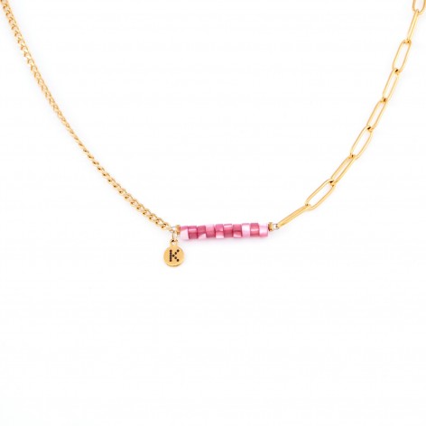 Best-selling necklace with a pink pearl - 1