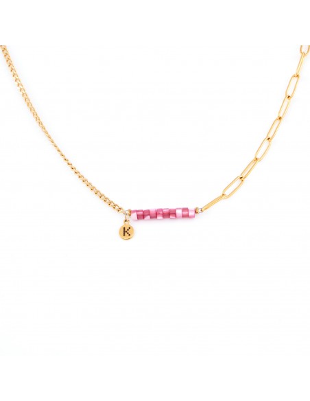 Best-selling necklace with a pink pearl - 1