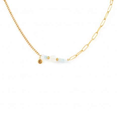 Best-selling necklace with aquamarine and citrine - 1